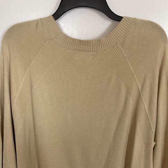 Alfani Men's Size XL Ribbed Raglan Sweater, Pale Khaki - Picture 2 of 11